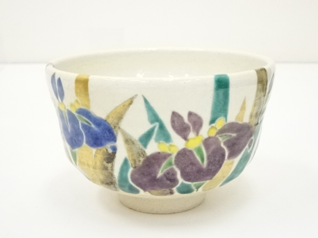 26『織部 菖蒲 茶碗』　/骨董品 古美術 アンティーク 古玩 道具 ] - 道具 京焼 田中香泉造 粉引菖蒲茶碗（共箱） | ネット